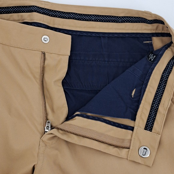 BONOBOS Maide Golf Mens 33x32 Slim Fit Chino Pants Tan Stretch Performance - Picture 9 of 13